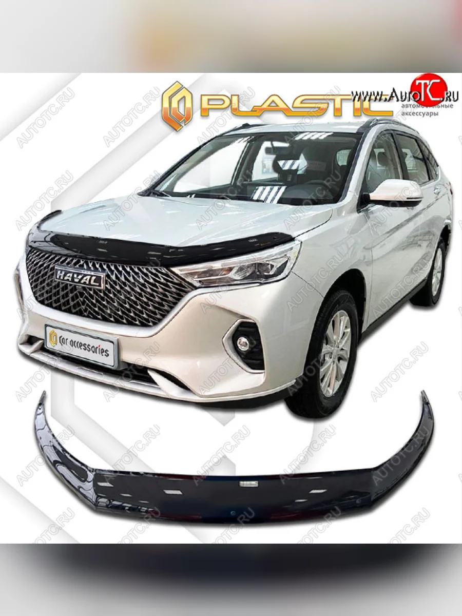 Дефлектор капота (РФ) CA-Plastic Exclusive Haval M6 (2021-2025) (classic черный, без надписи)  в Керчи Республика Крым
