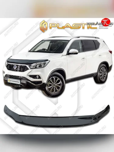 Дефлектор капота CA-Plastic Exclusive (classic черный) SSANGYONG Rexton Y400 дорестайлинг (2017-2020)