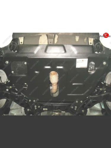 Защита картера двигателя и КПП (V-2,0; 2,4, установка на пыльник) ALFECO (Алюминий 3 мм) Geely Emgrand X7 дорестайлинг (2011-2015)