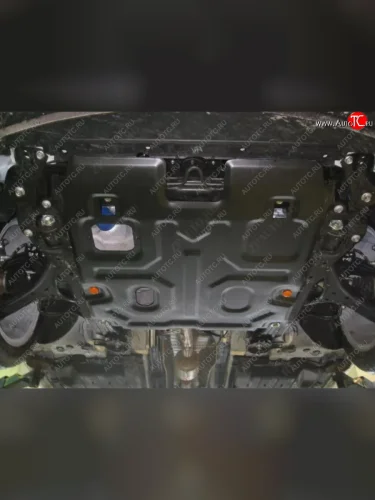 Защита картера двигателя и КПП (V-2,4) ALFECO (Алюминий 3 мм) Honda Accord 9 CR седан дорестайлинг (2013-2016)