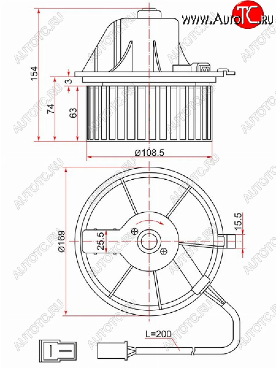 Мотор отопителя салона SAT Audi 80 B3 седан (1986-1991)  в Керчи Республика Крым