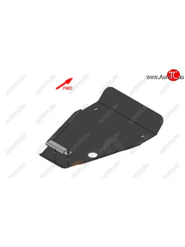 Защита картера двигателя (V-2,5D) Alfeco (Алюминий 4 мм) Hyundai Porter HR (2005-2018)