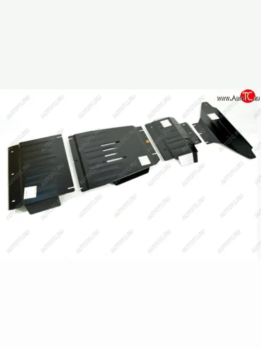 Защита радиатора, картера, КПП и РК (V-3,0; 4 части) Alfeco (Алюминий 3 мм) KIA Mohave HM2 (2019-2022)