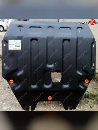 Защита картера двигателя и КПП Alfeco (Алюминий 4 мм) KIA Picanto 2 TA хэтчбэк 5 дв. рестайлинг (2015-2017)