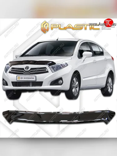 Дефлектор капота CA-Plastic (classic черный) Brilliance H230 хэтчбек (2015-2017)