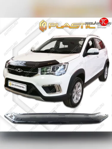 Дефлектор капота CA-Plastic (classic черный) Chery Tiggo 2 (2017-2025)
