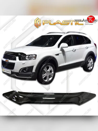 Дефлектор капота CA-Plastic (classic черный) Chevrolet Captiva 1-ый рестайлинг (2011-2013)