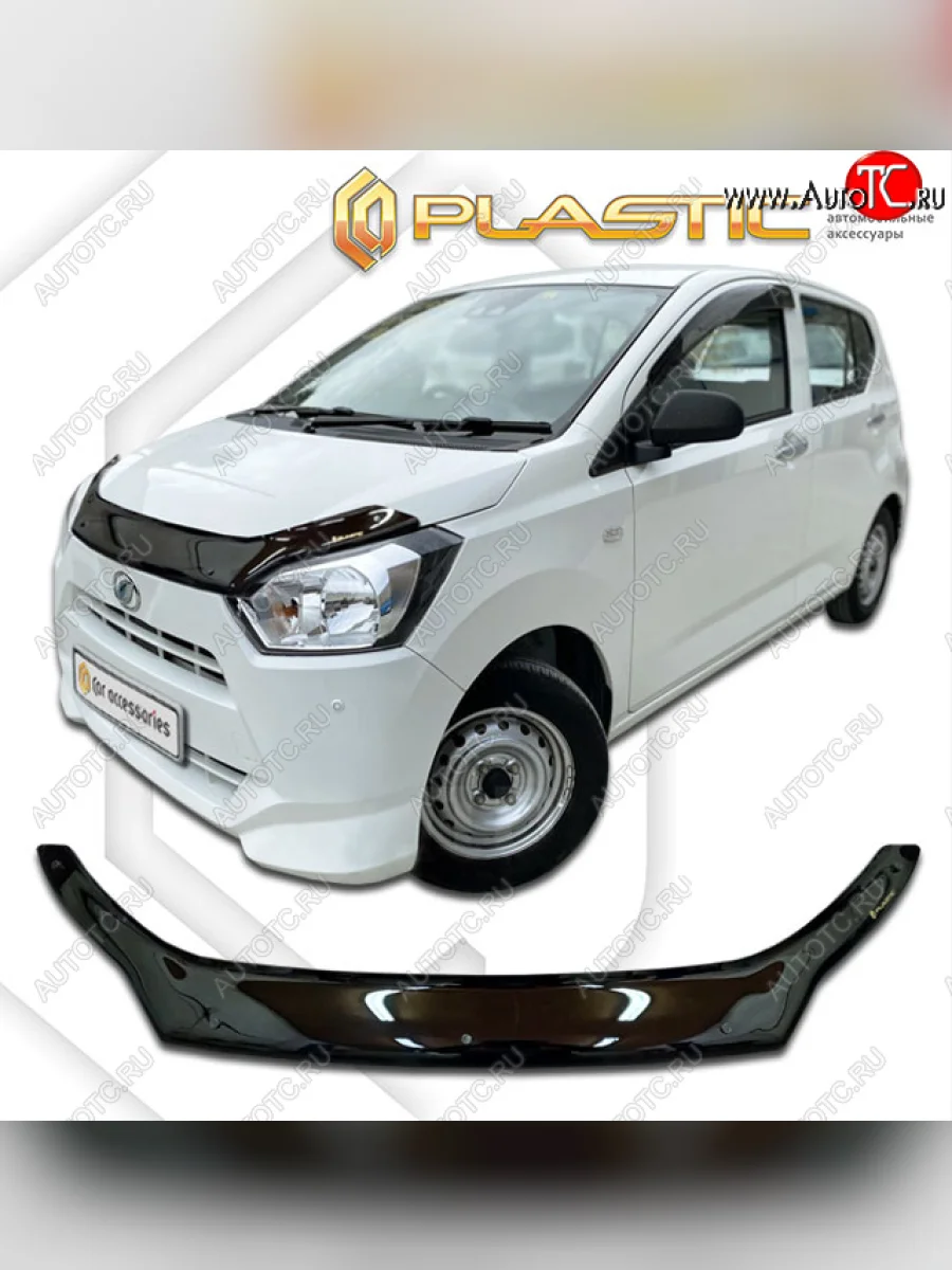 Дефлектор капота CA-Plastic Daihatsu Mira e:S LA350S,LA360S (2017-2025) (classic черный, без надписи)  в Перми Пермском крае