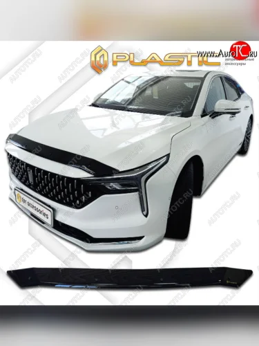 Дефлектор капота CA-Plastic (classic черный) FAW Bestune B70 лифтбэк (2020-2025)