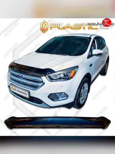 Дефлектор капота CA-Plastic (classic черный) Ford Escape 3 рестайлинг (2016-2019)