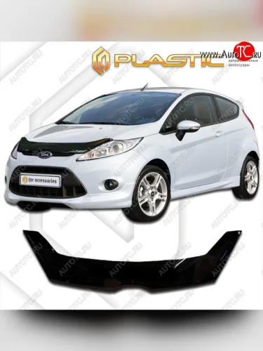 Дефлектор капота CA-Plastic (classic черный) Ford Fiesta 6 хэтчбэк 3 дв. дорестайлинг (2008-2013)