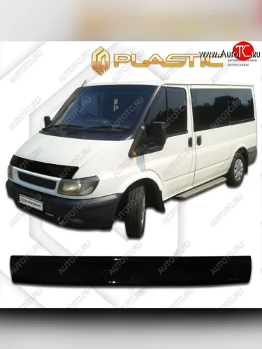 Дефлектор капота CA-Plastic (classic черный) Ford Transit цельнометаллический фургон дорестайлинг (2000-2006)