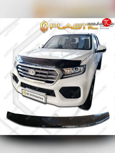 Дефлектор капота CA-Plastic (classic черный) Great Wall Wingle 7 пикап (2018-2023)