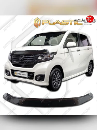 Дефлектор капота CA-Plastic (classic черный) Honda N-WGN  JH1,JH2 (2013-2016) дорестайлинг