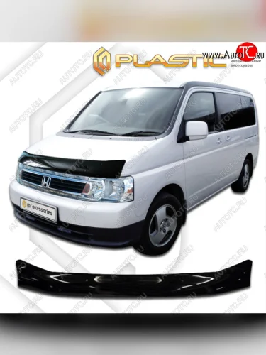 Дефлектор капота CA-Plastic (classic черный) Honda StepWagon  RF3,RF4 (2003-2005) минивэн рестайлинг