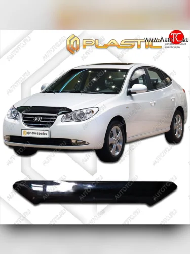 Дефлектор капота CA-Plastic (classic черный) Hyundai Avante (2006-2010)