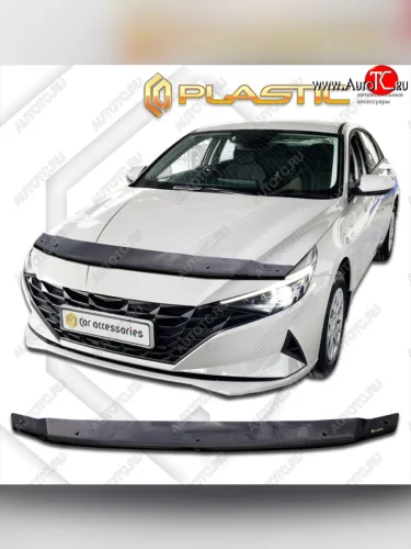 Дефлектор капота CA-Plastic (classic черный) Hyundai Elantra CN7 (2020-2023)