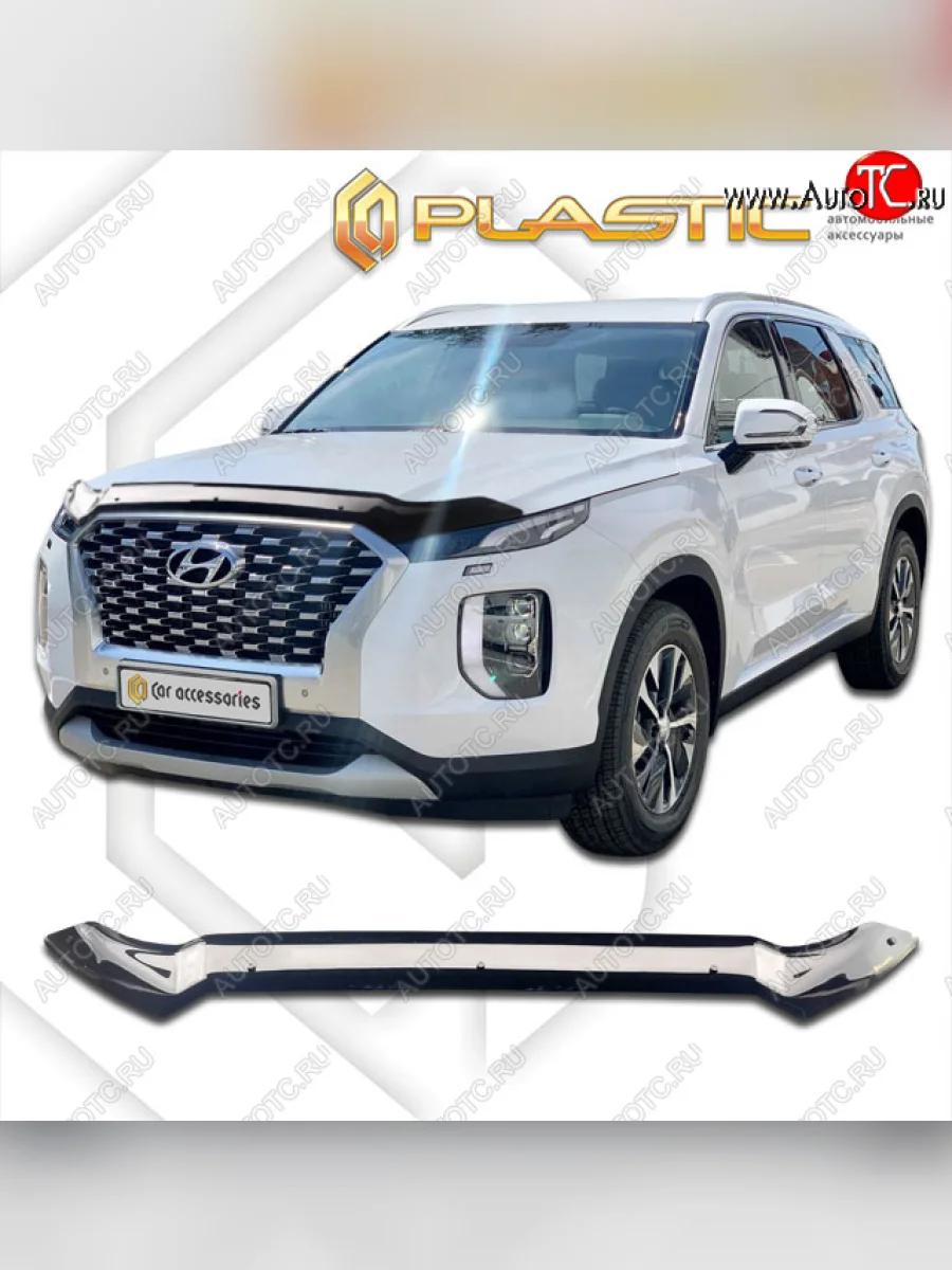 Дефлектор капота CA-Plastic Hyundai Palisade LX2 (2018-2022) (classic черный, без надписи)  в Керчи Республика Крым