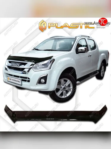 Дефлектор капота CA-Plastic (classic черный) Isuzu D-Max RT85,TFR ExtendedCab рестайлинг (2015-2021)