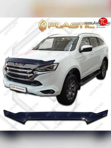 Дефлектор капота CA-Plastic (серия Сlassic черный) Isuzu mu-X TF (2021-2023)