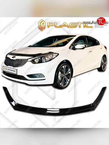 Дефлектор капота CA-Plastic (classic черный) KIA Cerato 3 YD дорестайлинг седан (2013-2016)