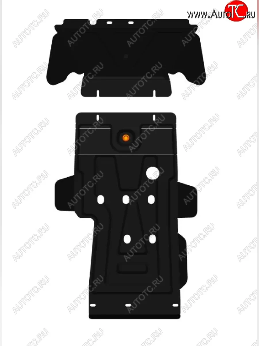 Защита картера двигателя и КПП (V-1,7 усиленная, 2 части) Alfeco Лада ВАЗ нива 4х4 2131 Урбан 3 дв. дорестайлинг (2014-2019) (Сталь 2 мм)  в Перми Пермском крае