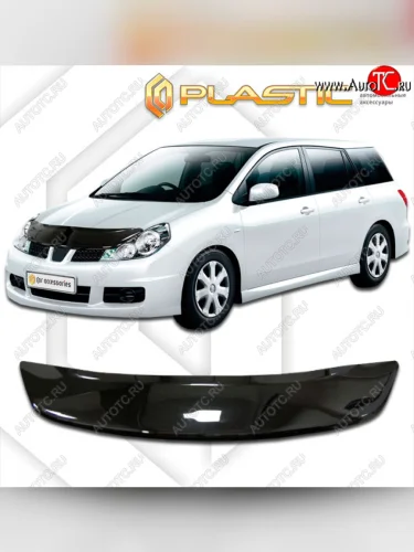 Дефлектор капота CA-Plastic (classic черный) Mazda Familia Van универсал Y12 дорестайлинг (2007-2017)