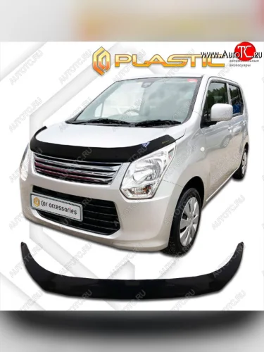 Дефлектор капота CA-Plastic (classic черный) Mazda Flair MJ3.4 хэтчбэк 5 дв. рестайлинг (2012-2014)