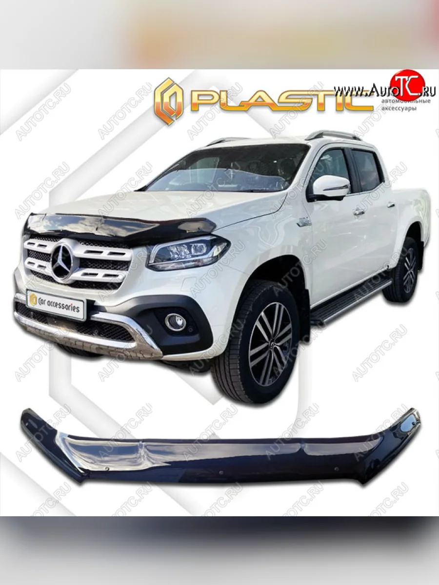 Дефлектор капота CA-Plastic Mercedes-Benz X class W470 (2017-2020) (classic черный, без надписи)  в Керчи Республика Крым