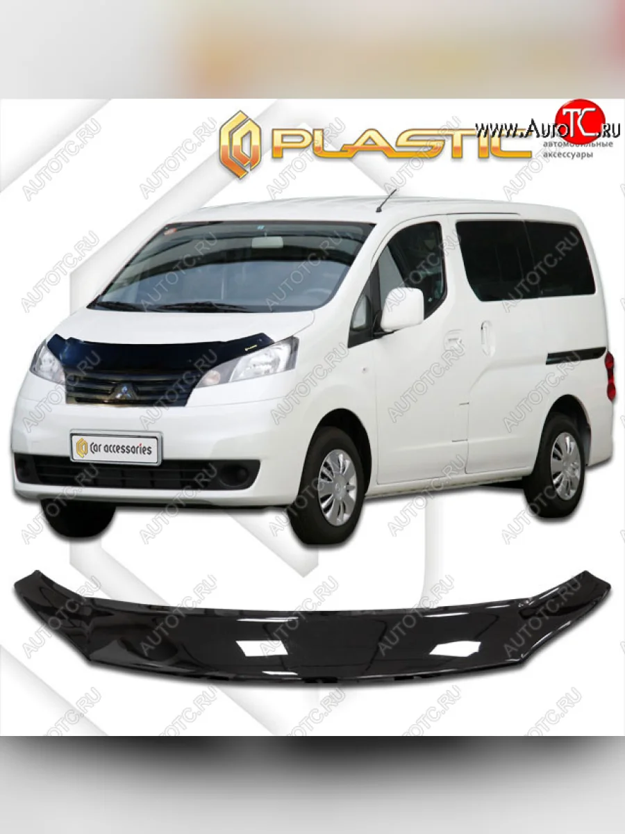 Дефлектор капота CA-Plastic Mitsubishi Delica D:3 (2011-2019) (classic черный, без надписи)  в Самаре Самарской области