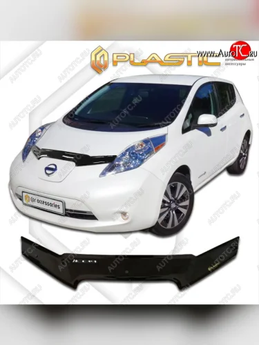 Дефлектор капота CA-Plastic (classic черный) Nissan Leaf 1 (ZE0) (2009-2017)
