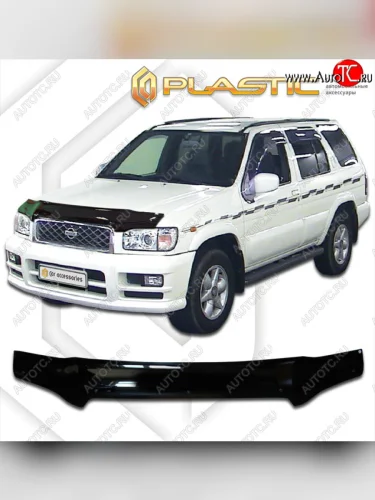 Дефлектор капота CA-Plastic (classic черный) Nissan Terrano2 R50 рестайлинг (1999-2002)
