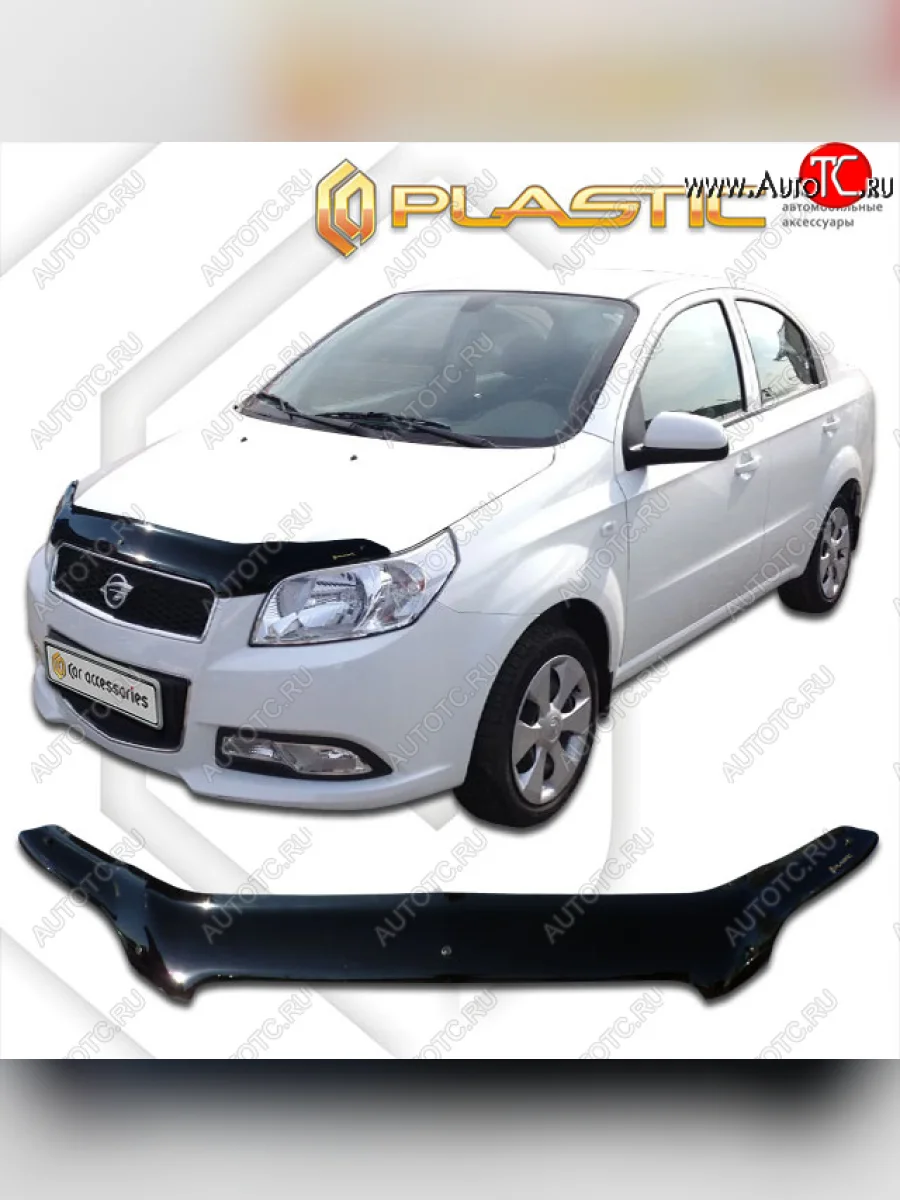 Дефлектор капота CA-Plastic Ravon Nexia R3 (2016-2020) (classic черный, без надписи)  в Керчи Республика Крым