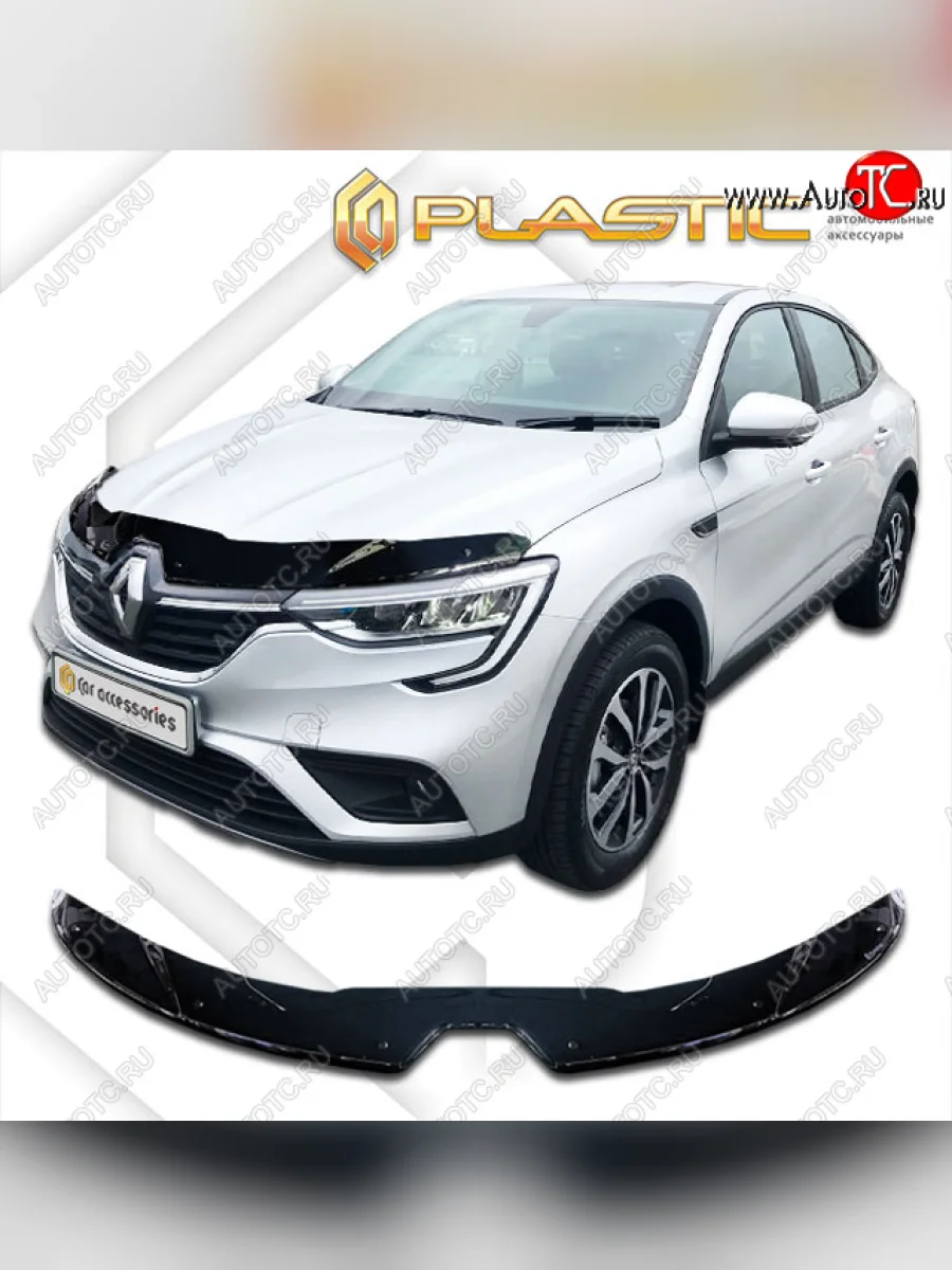 Дефлектор капота CA-Plastic Renault Arkana (2019-2025) (classic черный, без надписи)  в Керчи Республика Крым