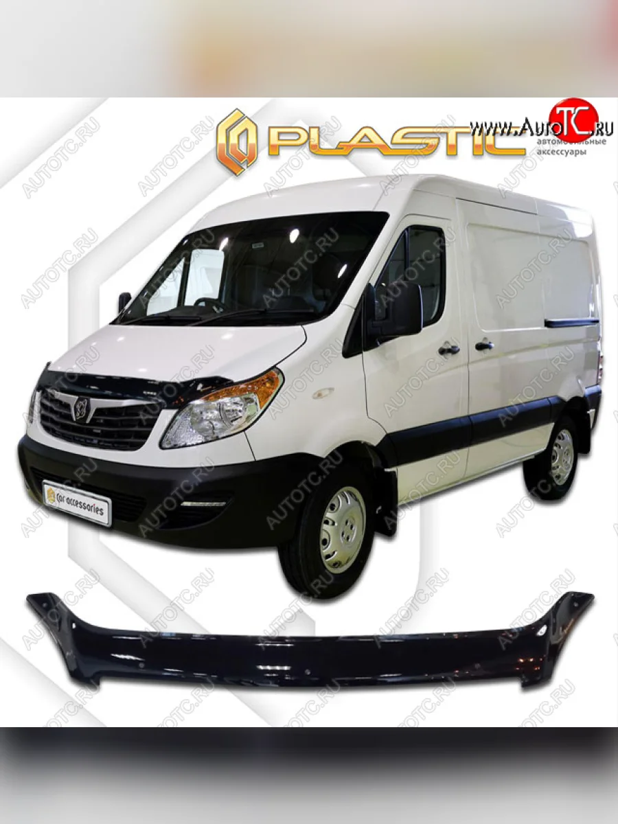 Дефлектор капота CA-Plastic Sollers Atlant автобус (2022-2025) (classic черный, без надписи)  в Керчи Республика Крым