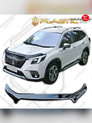 Дефлектор капота CA-Plastic (classic черный) Subaru Forester SK/S14 рестайлинг (2021-2022)