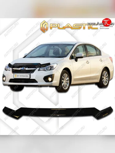 Дефлектор капота CA-Plastic (classic черный) Subaru Impreza GJ седан (2012-2017)