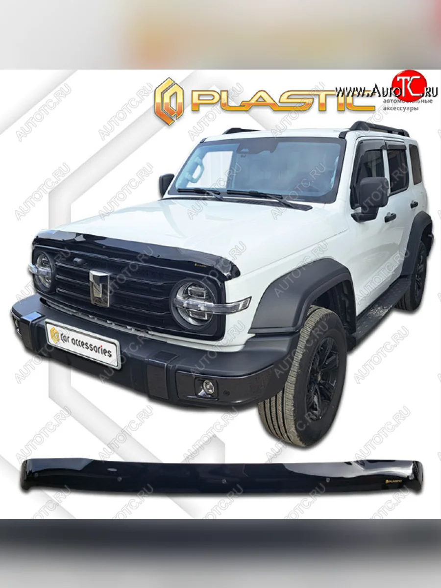 Дефлектор капота CA-Plastic Tank 300 (2020-2025) (classic черный, без надписи)  в Керчи Республика Крым