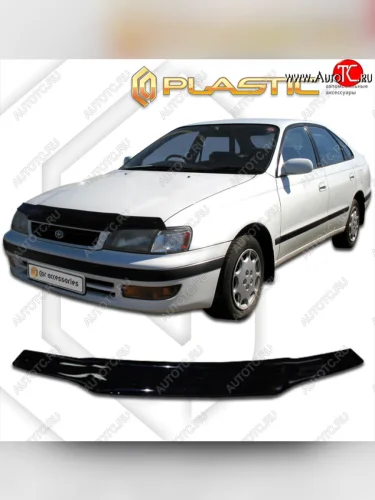 Дефлектор капота CA-Plastic (classic черный) Toyota Carina E  T190 (1992-1997) лифтбэк дорестайлинг, седан дорестайлинг, седан рестайлинг