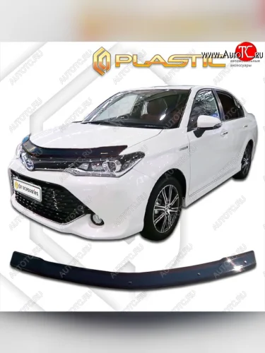 Дефлектор капота CA-Plastic (classic черный) Toyota Corolla Axio  (E160) седан (2015-2017) 1-ый рестайлинг