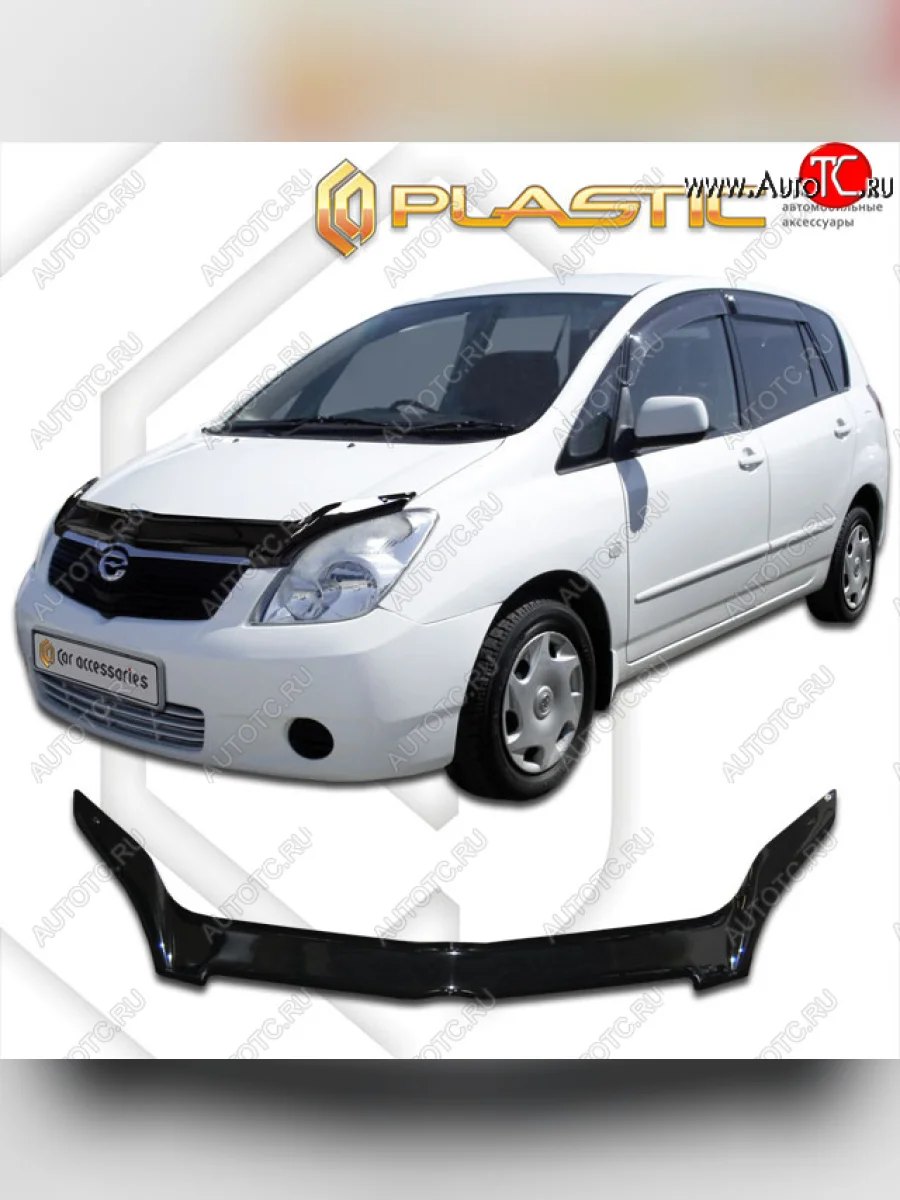 Дефлектор капота CA-Plastic Toyota Corolla Verso Е120 (2001-2004) (classic черный, без надписи)  в Керчи Республика Крым