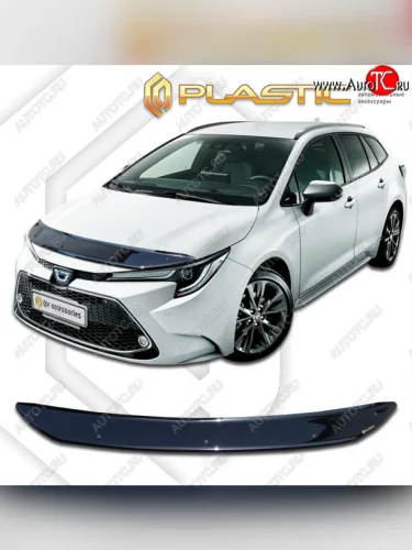 Дефлектор капота CA-Plastic (classic черный) Toyota Corolla  E210 (2018-2022) универсал дорестайлинг