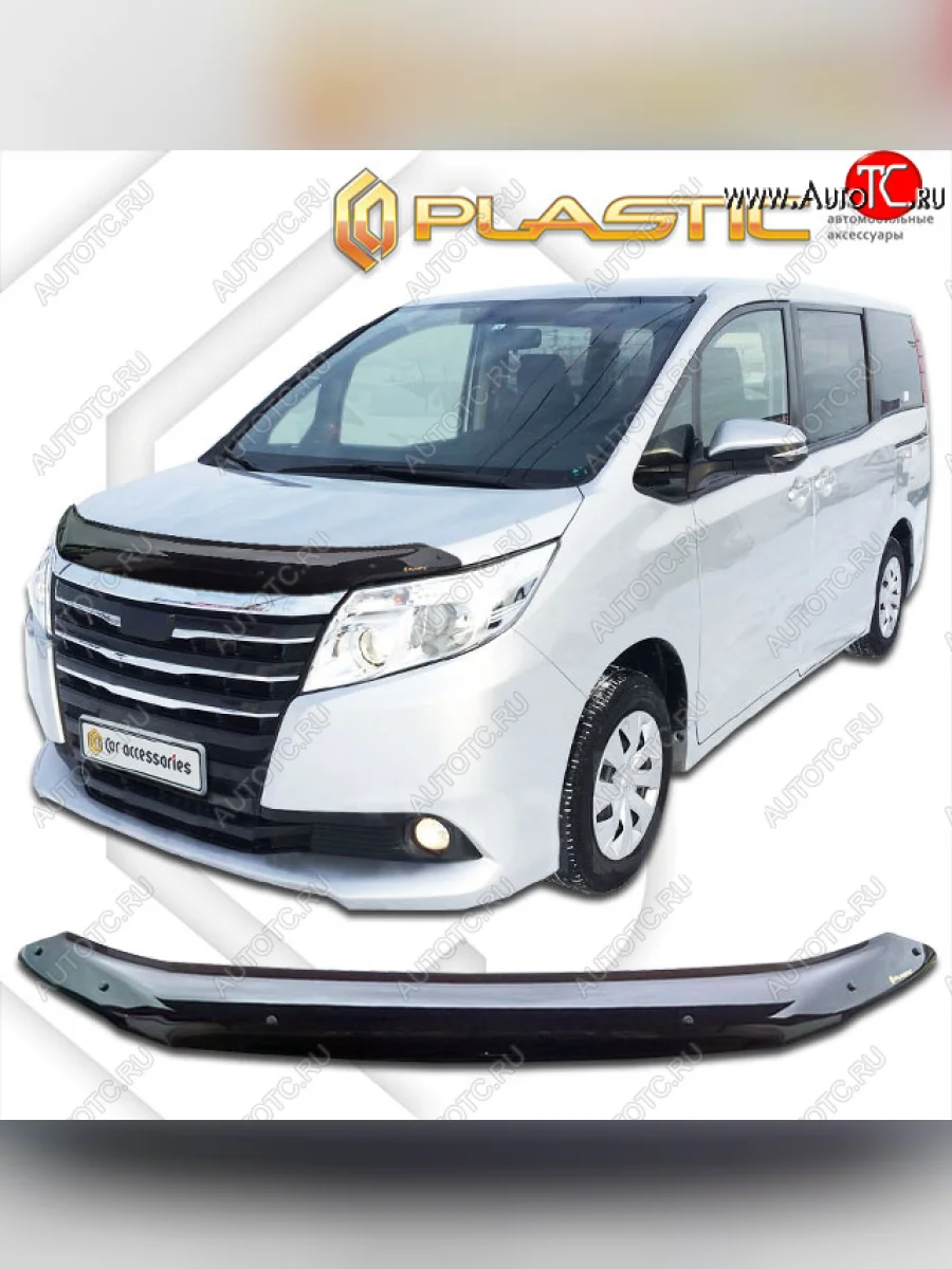 Дефлектор капота CA-Plastic Toyota Esquire R80 дорестайлинг (2014-2017) (classic черный, без надписи)  в Самаре Самарской области