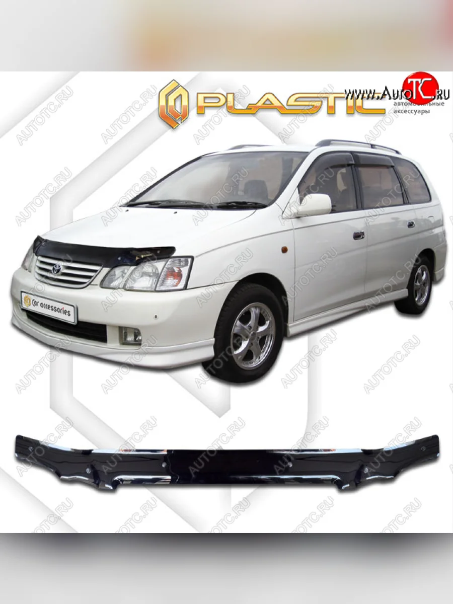 Дефлектор капота CA-Plastic Toyota Gaia XM10 дорестайлинг (1998-2001) (classic черный, без надписи)  в Перми Пермском крае