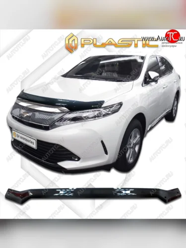 Дефлектор капота CA-Plastic (classic черный) Toyota Harrier XU60 дорестайлинг (2013-2017)