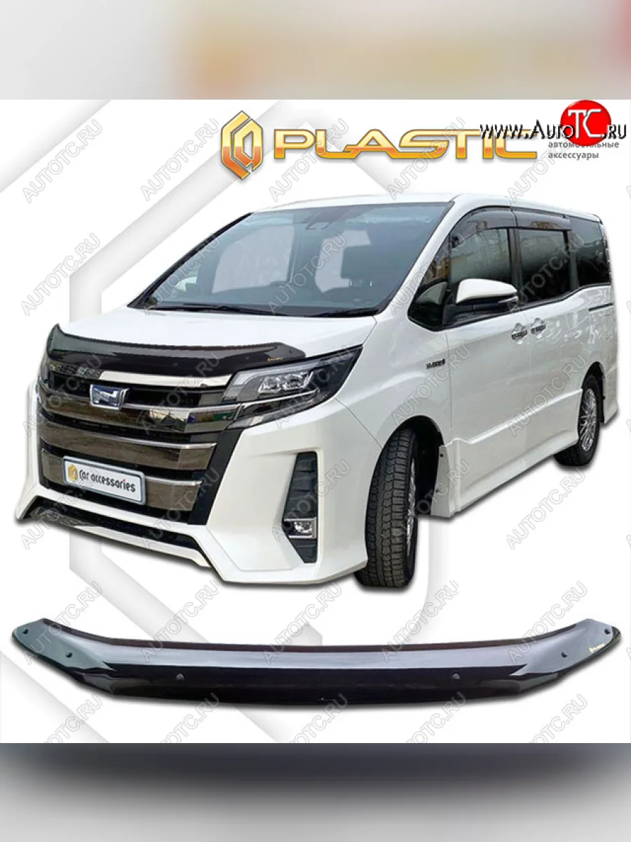 Дефлектор капота (Япония) CA-Plastic Toyota Noah 3 дорестайлинг (2014-2017) (classic черный, без надписи)  в Керчи Республика Крым