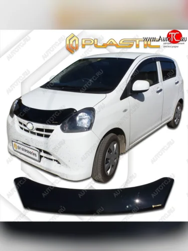 Дефлектор капота (Япония) CA-Plastic (classic черный) Toyota Pixis Epoch  LA300A, LA310A  (2012-2013) хэтчбек 5 дв. дорестайлинг