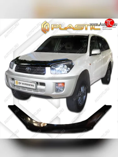 Дефлектор капота CA-Plastic (classic черный) Toyota RAV4 CA20 3 дв. дорестайлинг (2000-2003)