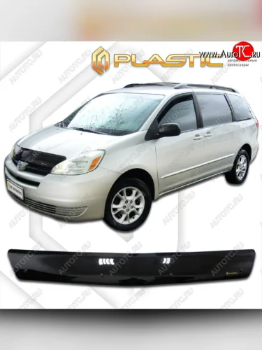 Дефлектор капота CA-Plastic (classic черный) Toyota Sienna XL20 дорестайлинг (2003-2006)