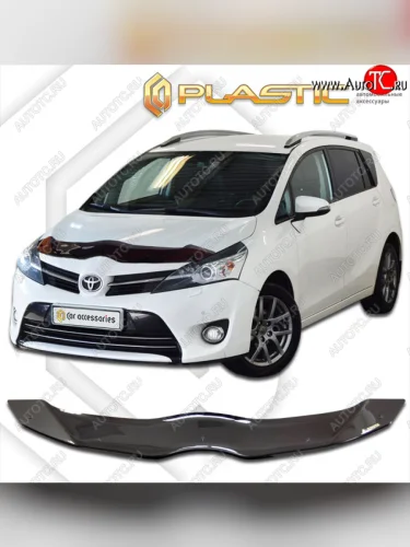 Дефлектор капота CA-Plastic (classic черный) Toyota Verso R20 рестайлинг (2013-2018)
